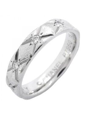 Chanel Ring Quilted Full Diamond Platinum 47